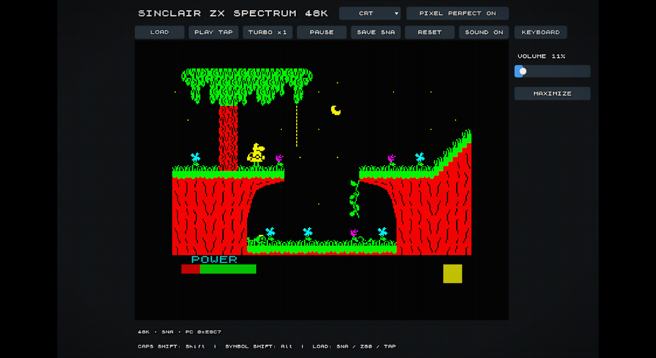 Captura de ZX SPECTRUM 48K EMULATOR