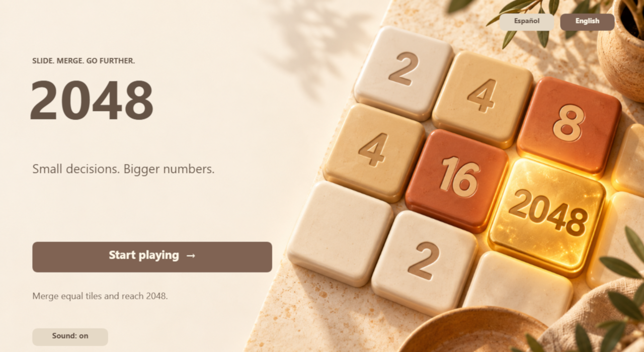 Captura de 2048 — ¡Combina y supera tu récord!