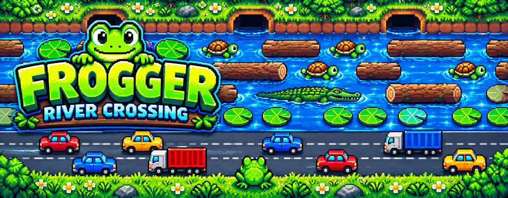 Cabecera de Frogger: Cruza el Río
